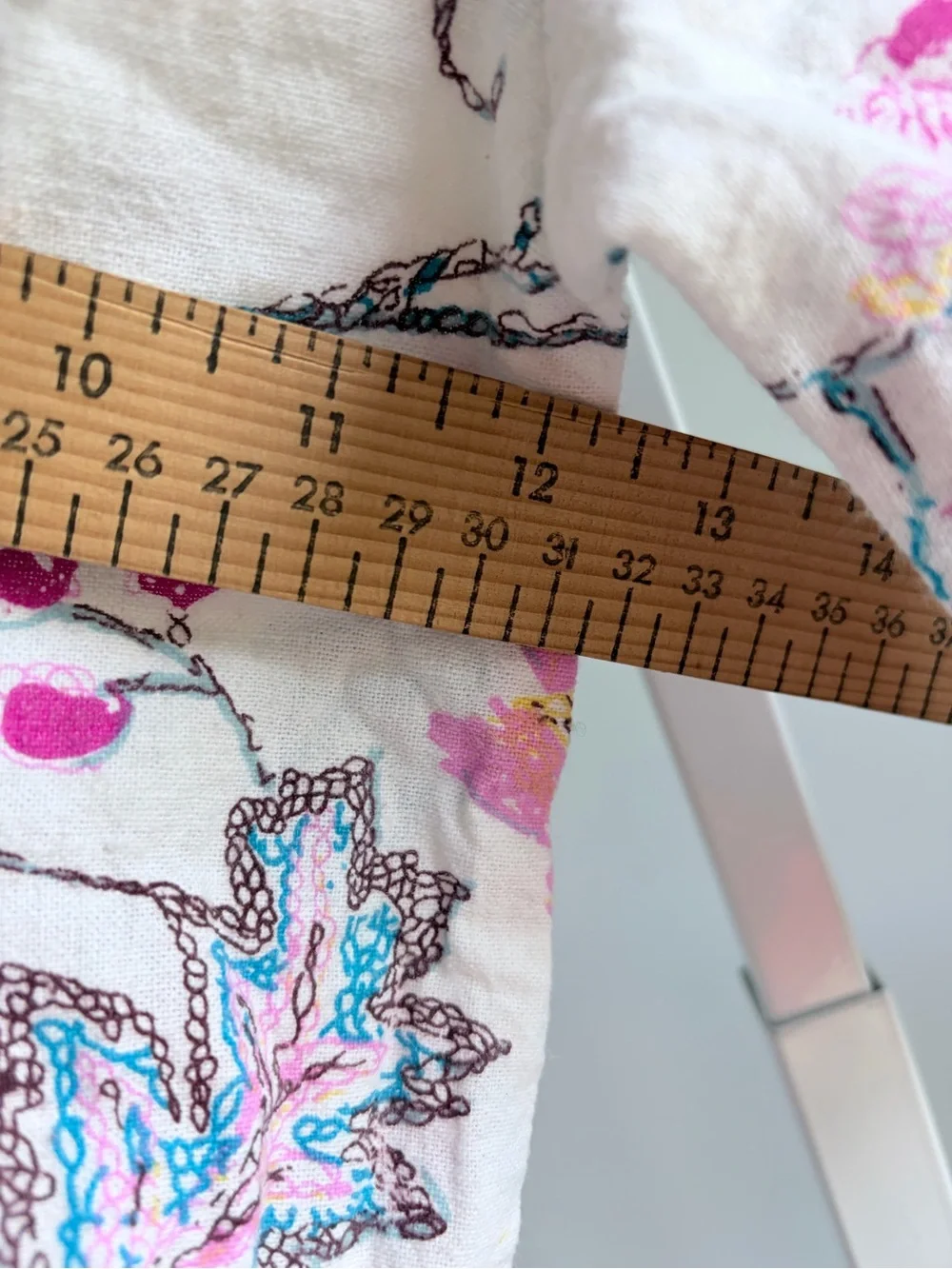 Mandarin Girls White Floral linen hemp floral Dress